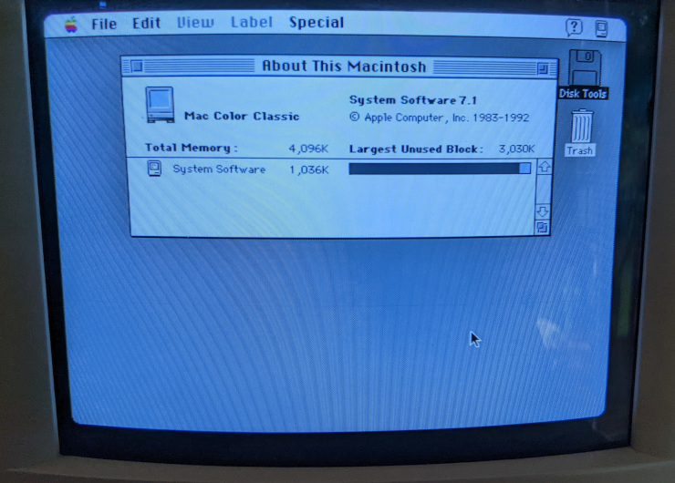 Color Classic, once was working, now does not boot; mobo interface